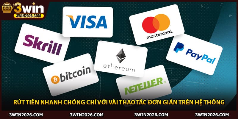 Rút tiền nhanh chóng chỉ với vài thao tác đơn giản trên hệ thống